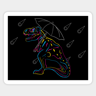 Dinosaur in the Storm Sticker